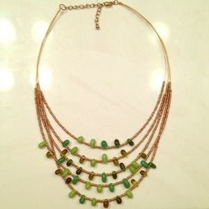 Green beaded necklace