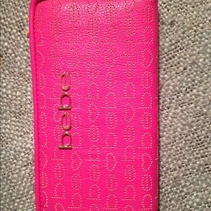 BEBE pink heart wallet Brand new