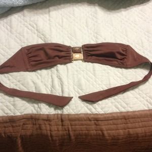 Brown bathing suit top