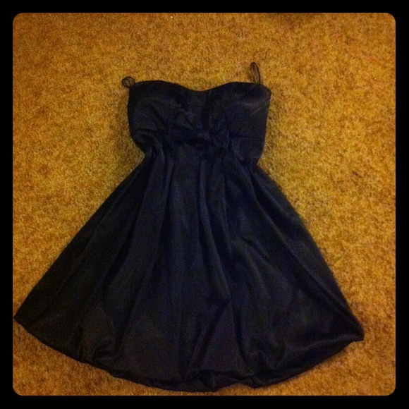 Silky black dress