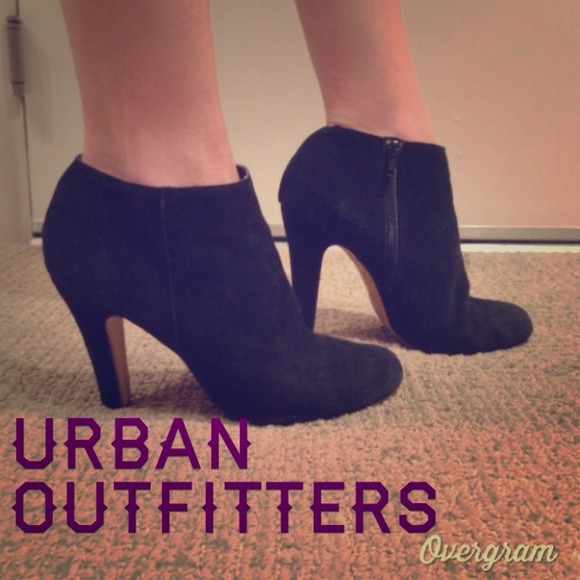 Urban Outfitters Shoes - Suede black ankle heels