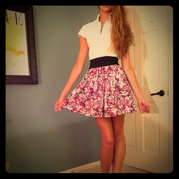 High waisted Flower Skirt