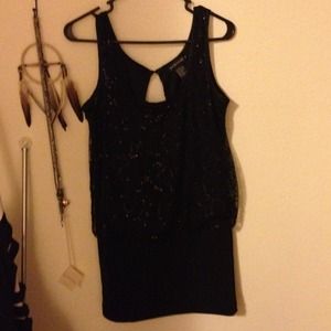 Classy sequin dress with open back!