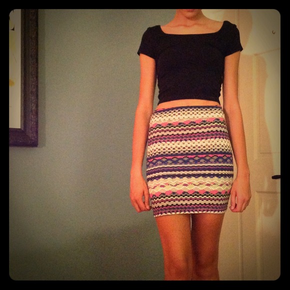 HIgh waisted bandaged skirt