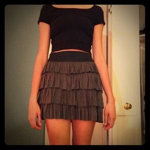 Ruffle high waisted skirt