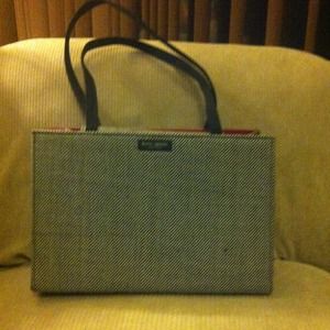 kate spade Black and White Herringbone Small Purse