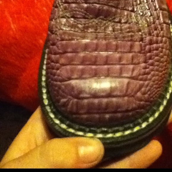 SOLD!! Purple croc ariat fatbaby cowgirl boots! - Picture 3 of 4