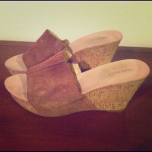 Nine West cork wedge sandals