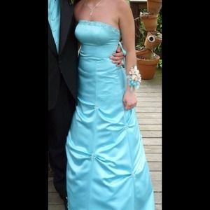 light blue prom dress