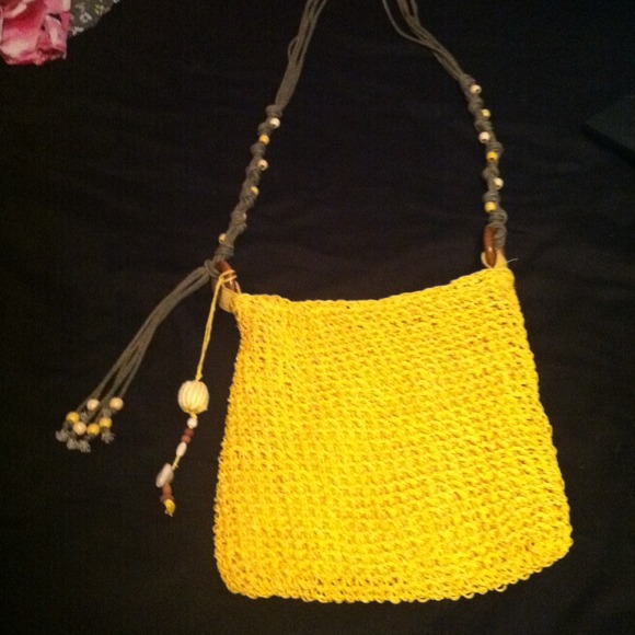 Yellow crossbody purse