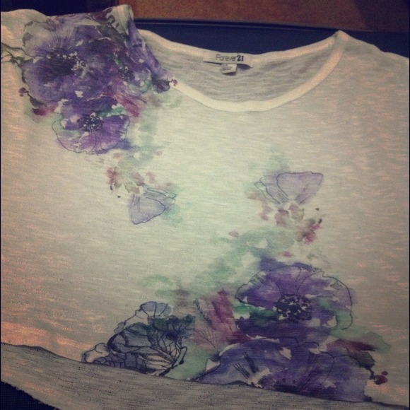 Purple flower shirt
