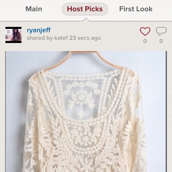 HOST PICK Long sleeve crochet top