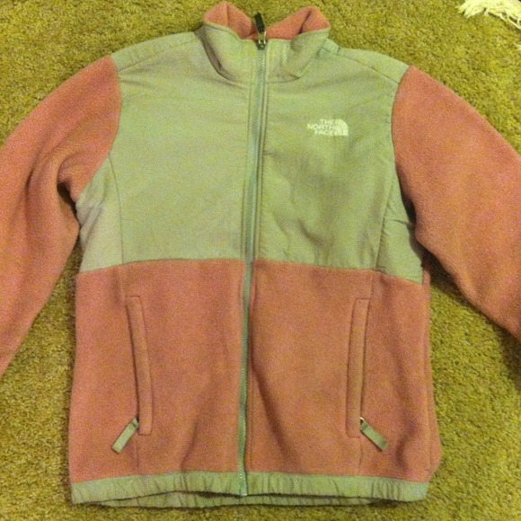 The North Face Outerwear - Pink and Gray North Face Denali Fleece