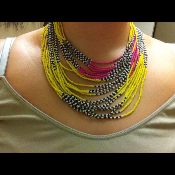 Multi colored bead necklace