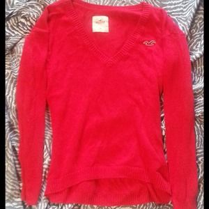 red sweater hollister
