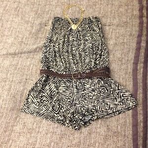 Aztec Tribal Print Romper