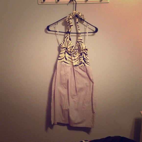 Halter zebra print sundress