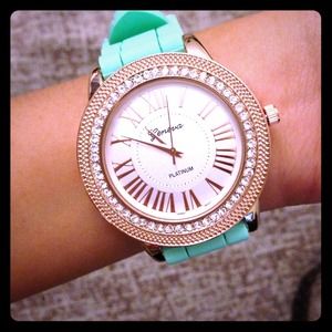 Mint colored Geneva Watch