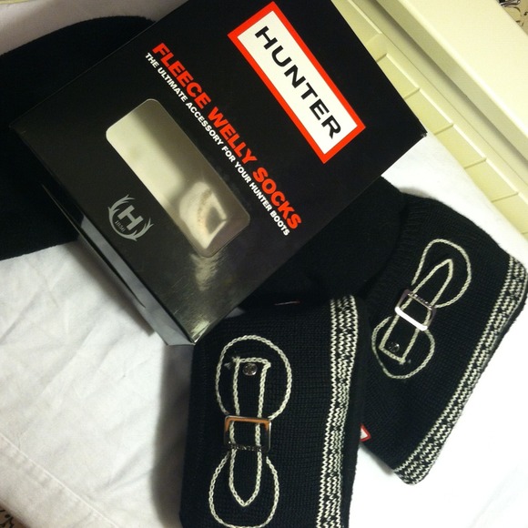 Hunter Women's Trompe Loeil Cuff Welly Socks