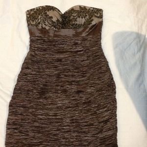 Brown dress with Lacey top