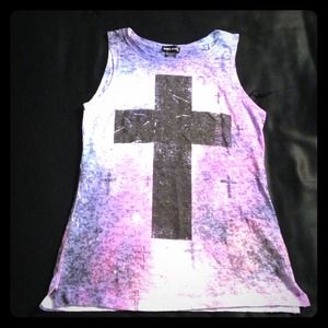 Galaxy Cross Print Tank
