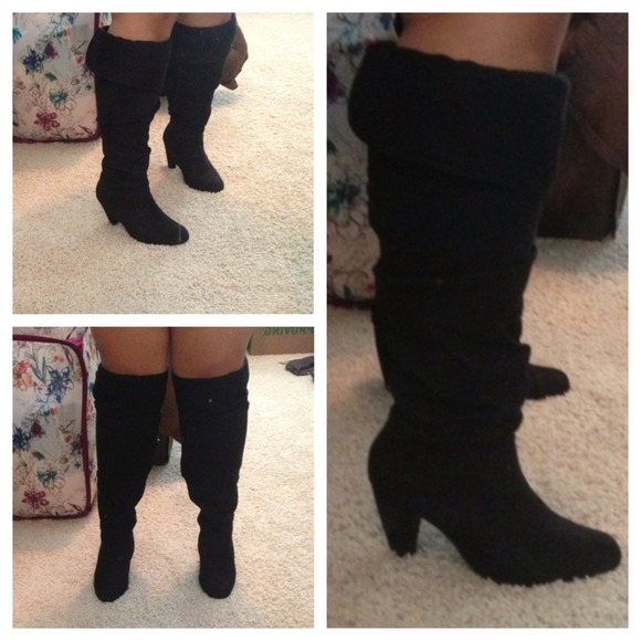 torrid Boots - Black faux suede boot. Wide fit/calf