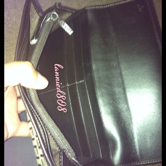 Authentic Fendi Long Wallet in Brown/Beige Canvas - Picture 4 of 4