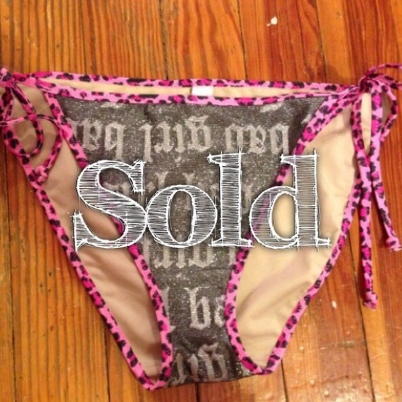 Victoria's Secret Pink Cheetah/Glittery Bikini