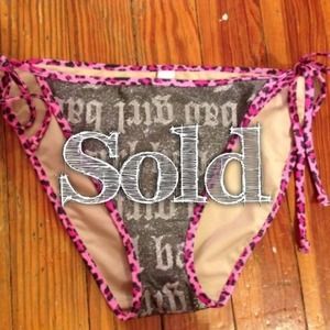 Victoria's Secret Pink Cheetah/Glittery Bikini