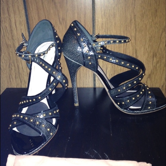 Miu Miu Studded Heels - Picture 1 of 4