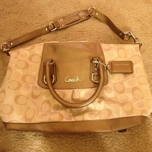 Coach khaki / metallic  signature collection