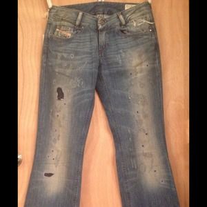 NEW Womens Diesel Jeans Distressed BOOTCUT W28;L33