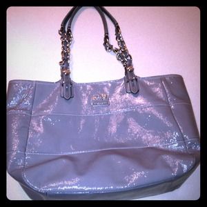 Coach tribeca Patent leather gray