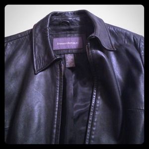 100% leather banana republic women's jacket