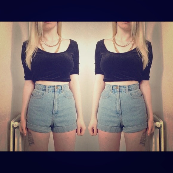 American apparel high waisted shorts
