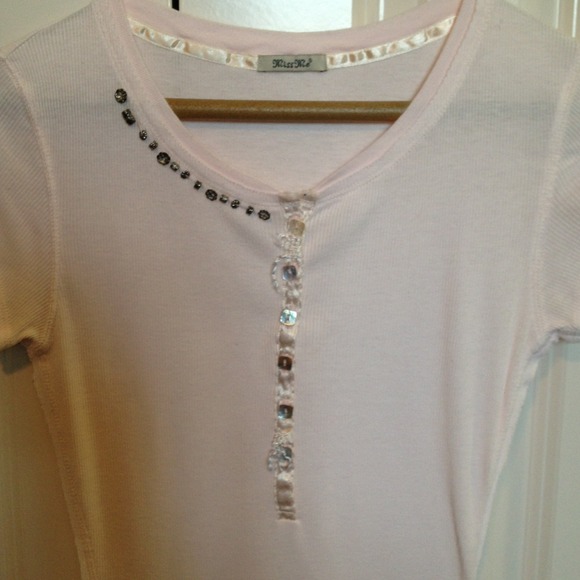 Light pink Miss Me Top - Picture 3 of 4