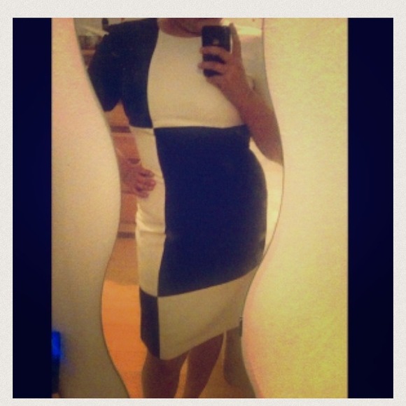 Vintage white and black dress