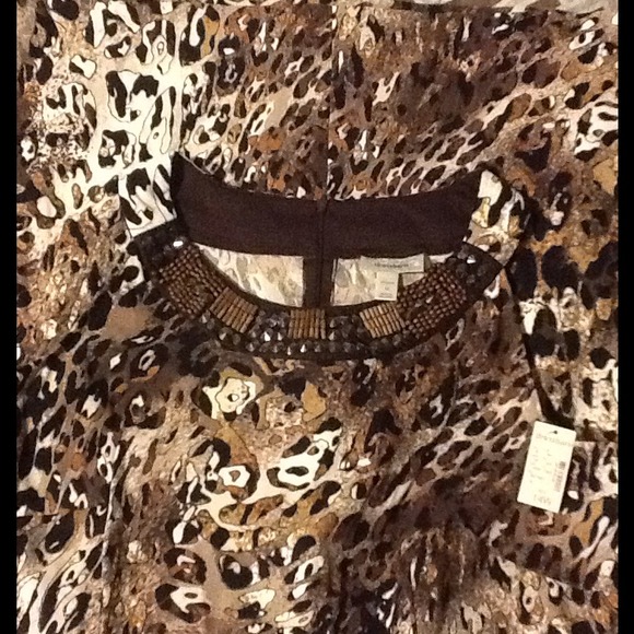 W dressbarn size 14 leopard print dress
