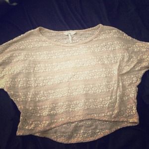 Lacey Cream Crop Top