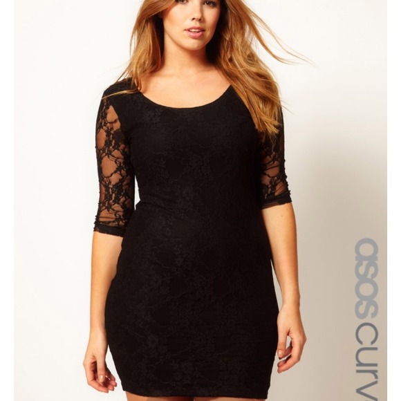 Asos Curve Lace Dress with Cut Out Back!