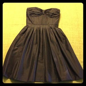 WHBM black strapless dress with pockets