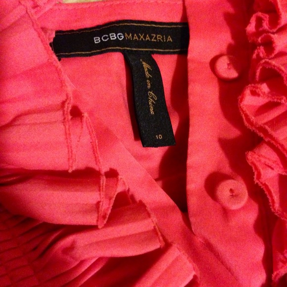 BCBG MAXAZRIA Halter Dress - Coral size 10
