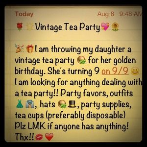 🌟ISO anything for a Tea Party🎁