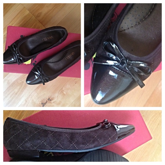 Vaneli Shoes - Vaneli chocolate flats with bows