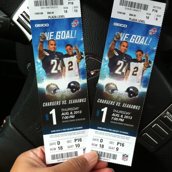 SOLD Chargers vs Seattle tonight 08/08/13 at 7pm. - Picture 1 of 3