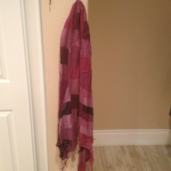 Purple fringed scarf!