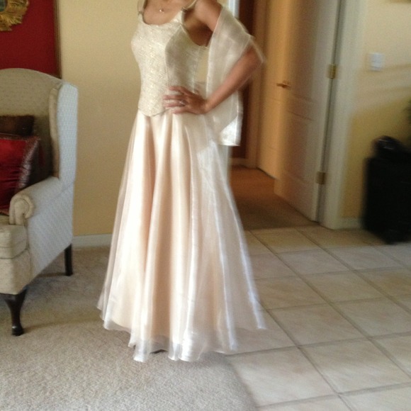 Light gold gown