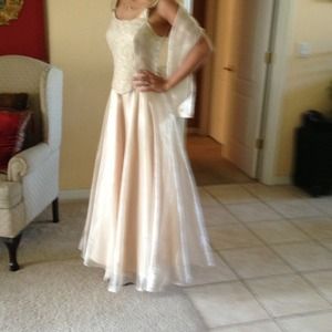 Light gold gown