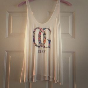 obey og floral tank top