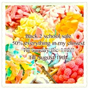 Back 2 school sale !!!